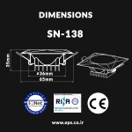 SN-138 Recessed Square Downlight LED Panel 7W With Driver